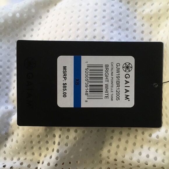 Gaiam Bright White Catalina Pointelle Cutout Tank - Picture 3 of 3